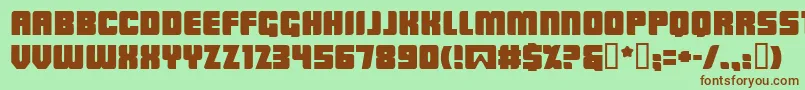 LowriderBb Font – Brown Fonts on Green Background