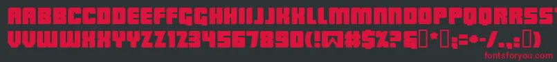 LowriderBb Font – Red Fonts on Black Background