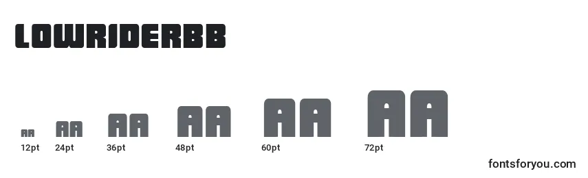 LowriderBb Font Sizes