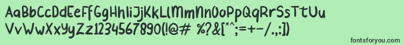 Beliday Font – Black Fonts on Green Background