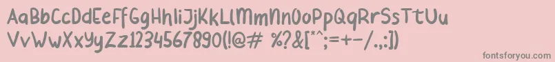 Beliday Font – Gray Fonts on Pink Background