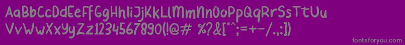 Beliday Font – Gray Fonts on Purple Background