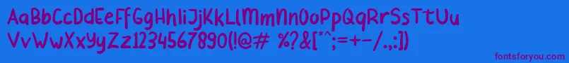 Beliday Font – Purple Fonts on Blue Background
