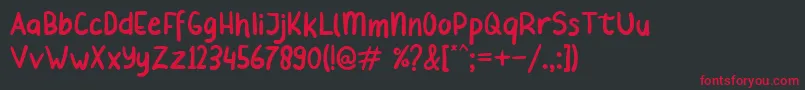 Beliday Font – Red Fonts on Black Background