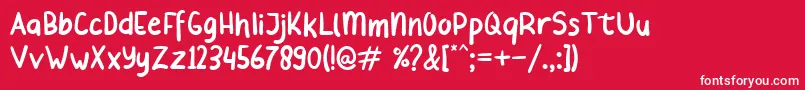 Beliday Font – White Fonts on Red Background