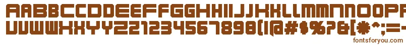 Шрифт KarnivoreBlack – коричневые шрифты на белом фоне