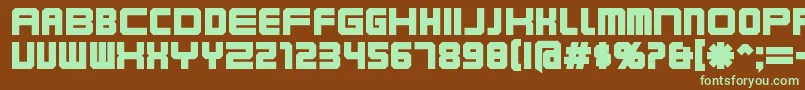 KarnivoreBlack-fontti – vihreät fontit ruskealla taustalla