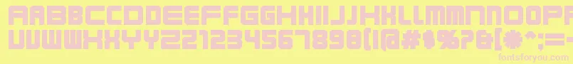 KarnivoreBlack-fontti – vaaleanpunaiset fontit keltaisella taustalla