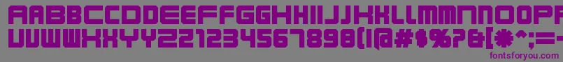 フォントKarnivoreBlack – 紫色のフォント、灰色の背景