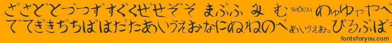 ShoraiRegular Font – Black Fonts on Orange Background