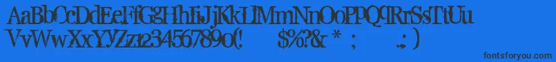Supafly36 Font – Black Fonts on Blue Background