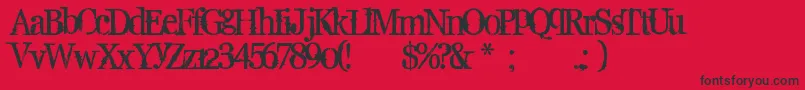Supafly36 Font – Black Fonts on Red Background
