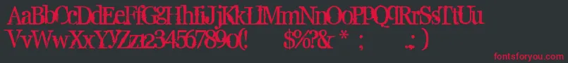Supafly36 Font – Red Fonts on Black Background