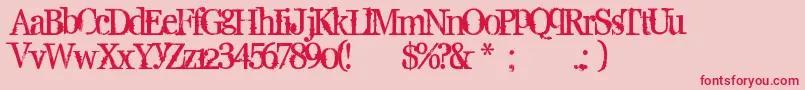 Supafly36-Schriftart – Rote Schriften auf rosa Hintergrund