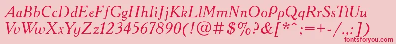 Шрифт AcademycttItalic – красные шрифты на розовом фоне