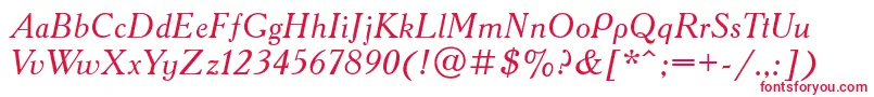 Шрифт AcademycttItalic – красные шрифты