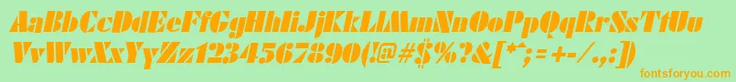 fuente FuturistblackItalic – Fuentes Naranjas Sobre Fondo Verde