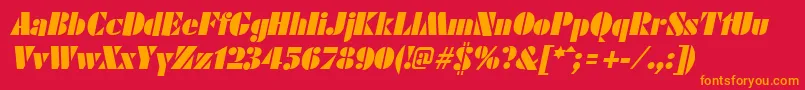 fuente FuturistblackItalic – Fuentes Naranjas Sobre Fondo Rojo