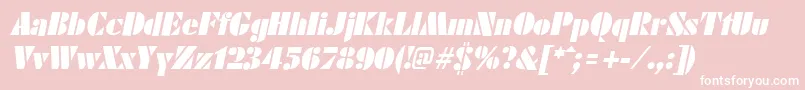 Шрифт FuturistblackItalic – белые шрифты на розовом фоне