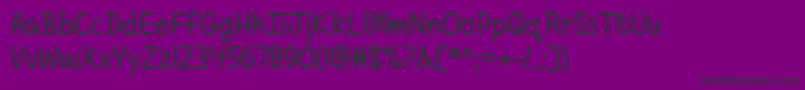 Więcej informacji o czcionce BordersDivideButHeartsShallConquer Czcionka BordersDivideButHeartsShallConquer – czarne czcionki na fioletowym tle