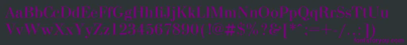 Bodoniroughc Font – Purple Fonts on Black Background