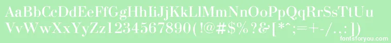 Bodoniroughc Font – White Fonts on Green Background