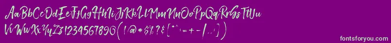 fuente SmithenScript – Fuentes Verdes Sobre Fondo Morado