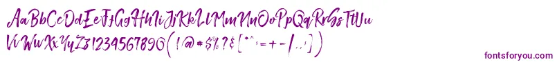 SmithenScript Font – Purple Fonts on White Background
