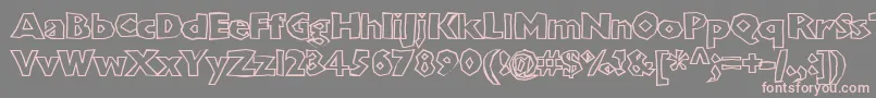 Shlockoblockooutline Font – Pink Fonts on Gray Background