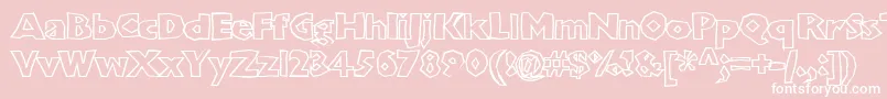 Shlockoblockooutline Font – White Fonts on Pink Background