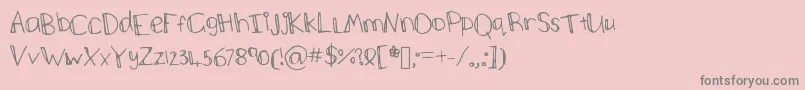 Stickman Font – Gray Fonts on Pink Background