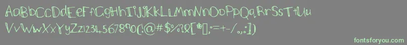 Stickman Font – Green Fonts on Gray Background