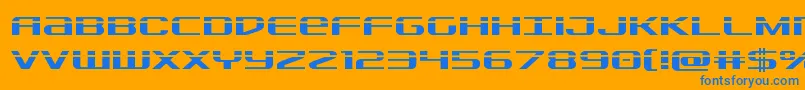 Sdflaser Font – Blue Fonts on Orange Background