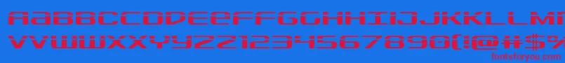フォントSdflaser – 赤い文字の青い背景