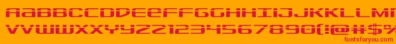 フォントSdflaser – オレンジの背景に赤い文字