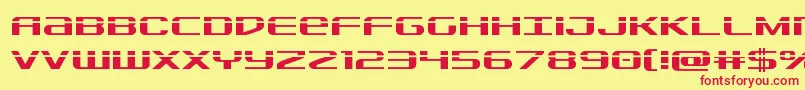 フォントSdflaser – 赤い文字の黄色い背景