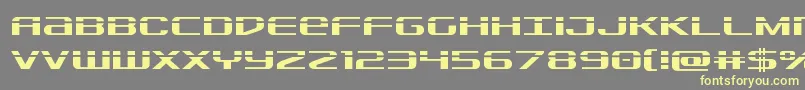 フォントSdflaser – 黄色のフォント、灰色の背景