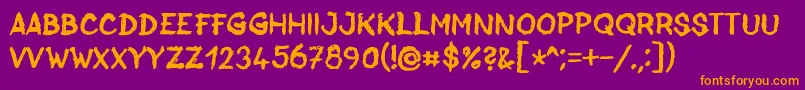 JackBrusher51 Font – Orange Fonts on Purple Background