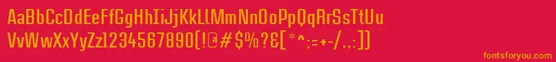 CasestudynooneLtBold Font – Orange Fonts on Red Background