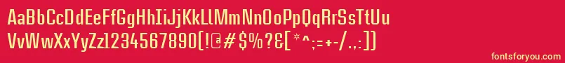 CasestudynooneLtBold Font – Yellow Fonts on Red Background