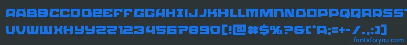 Olympiccarrier Font – Blue Fonts on Black Background