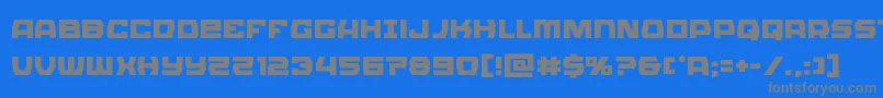 Olympiccarrier Font – Gray Fonts on Blue Background