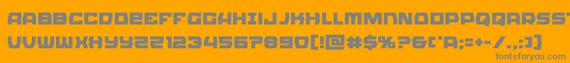 Olympiccarrier Font – Gray Fonts on Orange Background