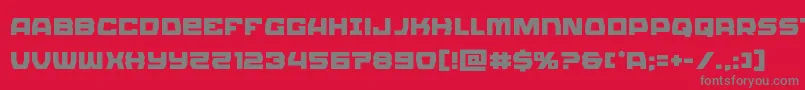 Olympiccarrier Font – Gray Fonts on Red Background