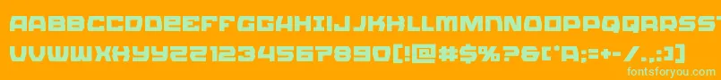 Olympiccarrier Font – Green Fonts on Orange Background