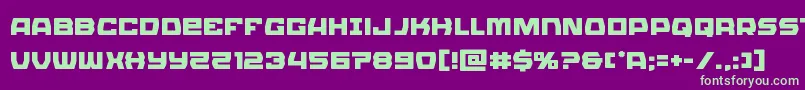 Olympiccarrier Font – Green Fonts on Purple Background