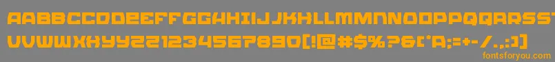 Olympiccarrier Font – Orange Fonts on Gray Background