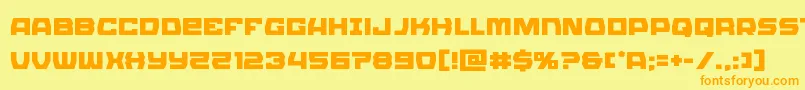 Olympiccarrier Font – Orange Fonts on Yellow Background