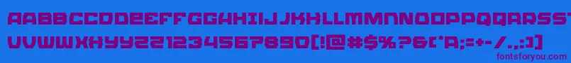 Olympiccarrier Font – Purple Fonts on Blue Background