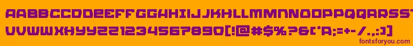Olympiccarrier Font – Purple Fonts on Orange Background